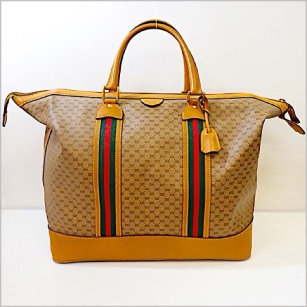 Authentic Vintage Gucci Rare Micro GG Web Travel Bag